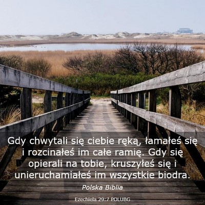 Picture 03 - Ezechiela 29:7 POLUBG - Gdy chwytali się ciebie ręką, łamałeś się - Bible Verse Picture