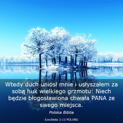 Picture 03 - Ezechiela 3:12 POLUBG - Wtedy duch uniósł mnie i usłyszałem za sobą - Bible Verse Picture
