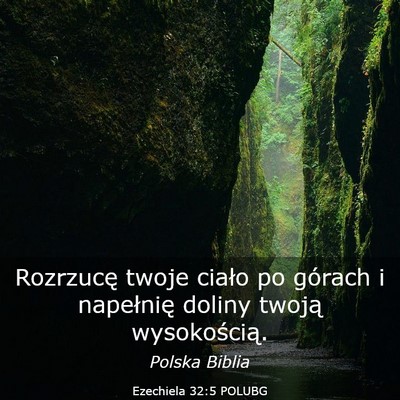 Picture 03 - Ezechiela 32:5 POLUBG - Rozrzucę twoje ciało po górach i napełnię - Bible Verse Picture