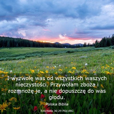 Picture 03 - Ezechiela 36:29 POLUBG - I wyzwolę was od wszystkich waszych - Bible Verse Picture