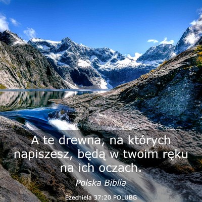 Picture 03 - Ezechiela 37:20 POLUBG - A te drewna, na których napiszesz, będą w - Bible Verse Picture