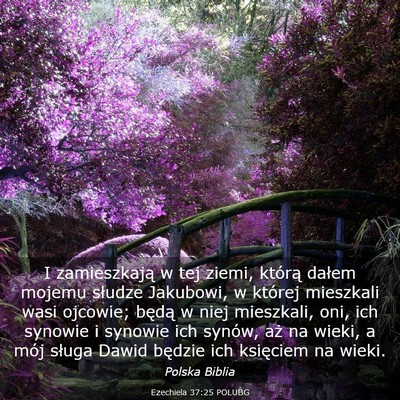 Picture 03 - Ezechiela 37:25 POLUBG - I zamieszkają w tej ziemi, którą dałem mojemu - Bible Verse Picture