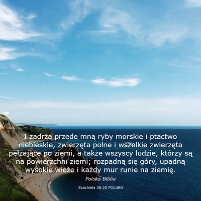 Picture 03 - Ezechiela 38:20 POLUBG - I zadrżą przede mną ryby morskie i ptactwo - Bible Verse Picture