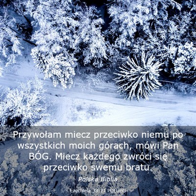 Picture 03 - Ezechiela 38:21 POLUBG - Przywołam miecz przeciwko niemu po wszystkich - Bible Verse Picture
