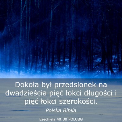 Picture 03 - Ezechiela 40:30 POLUBG - Dokoła był przedsionek na dwadzieścia pięć - Bible Verse Picture