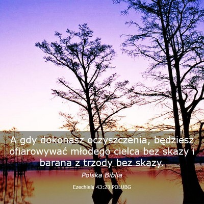 Picture 03 - Ezechiela 43:23 POLUBG - A gdy dokonasz oczyszczenia, będziesz - Bible Verse Picture
