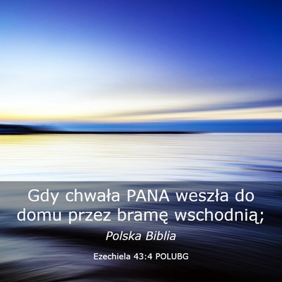 Picture 03 - Ezechiela 43:4 POLUBG - Gdy chwała PANA weszła do domu przez bramę - Bible Verse Picture