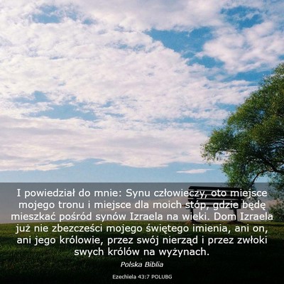 Picture 03 - Ezechiela 43:7 POLUBG - I powiedział do mnie: Synu człowieczy, oto - Bible Verse Picture
