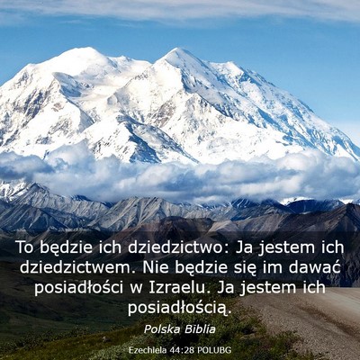 Picture 03 - Ezechiela 44:28 POLUBG - To będzie ich dziedzictwo: Ja jestem ich - Bible Verse Picture