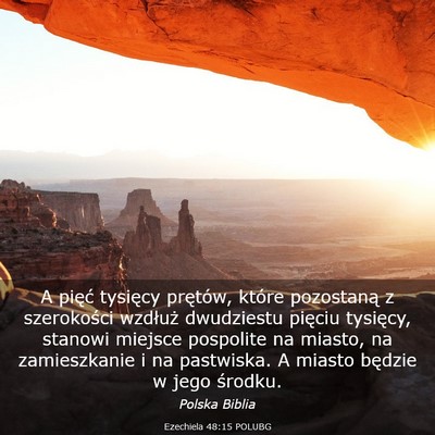 Picture 03 - Ezechiela 48:15 POLUBG - A pięć tysięcy prętów, które pozostaną z - Bible Verse Picture