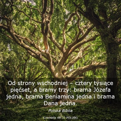 Picture 03 - Ezechiela 48:32 POLUBG - Od strony wschodniej – cztery tysiące - Bible Verse Picture