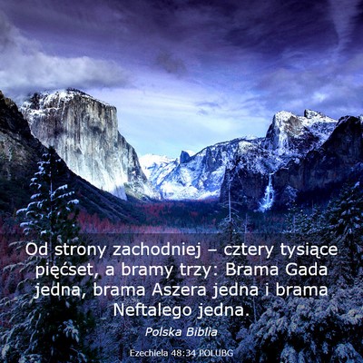 Picture 03 - Ezechiela 48:34 POLUBG - Od strony zachodniej – cztery tysiące - Bible Verse Picture