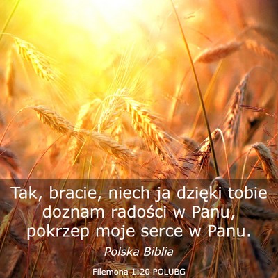 Picture 03 - Filemona 1:20 POLUBG - Tak, bracie, niech ja dzięki tobie doznam - Bible Verse Picture