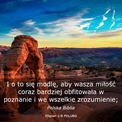 Picture 03 - Filipian 1:9 POLUBG - I o to się modlę, aby wasza miłość coraz - Bible Verse Picture