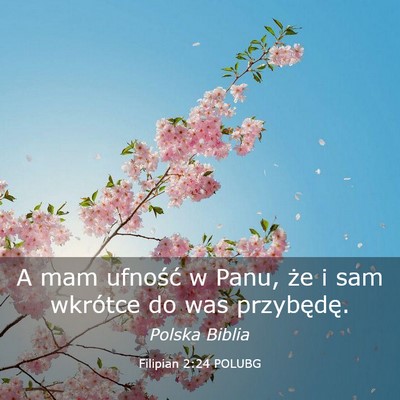 Picture 03 - Filipian 2:24 POLUBG - A mam ufność w Panu, że i sam wkrótce do was - Bible Verse Picture