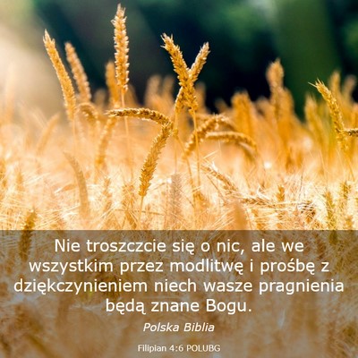 Picture 03 - Filipian 4:6 POLUBG - Nie troszczcie się o nic, ale we wszystkim przez - Bible Verse Picture