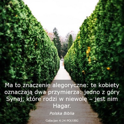 Picture 03 - Galacjan 4:24 POLUBG - Ma to znaczenie alegoryczne: te kobiety - Bible Verse Picture