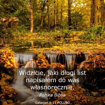 Picture 03 - Galacjan 6:11 POLUBG - Widzicie, jaki długi list napisałem do was - Bible Verse Picture