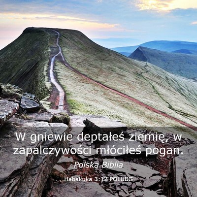 Picture 03 - Habakuka 3:12 POLUBG - W gniewie deptałeś ziemię, w zapalczywości - Bible Verse Picture