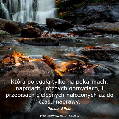 Picture 03 - Hebrajczyków 9:10 POLUBG - Która polegała tylko na pokarmach, napojach i - Bible Verse Picture