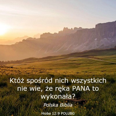 Picture 03 - Hioba 12:9 POLUBG - Któż spośród nich wszystkich nie wie, że - Bible Verse Picture