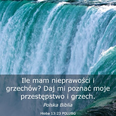 Picture 03 - Hioba 13:23 POLUBG - Ile mam nieprawości i grzechów? Daj mi poznać - Bible Verse Picture