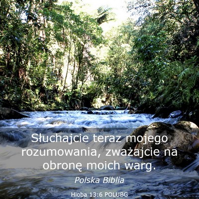 Picture 03 - Hioba 13:6 POLUBG - Słuchajcie teraz mojego rozumowania, zważajcie - Bible Verse Picture