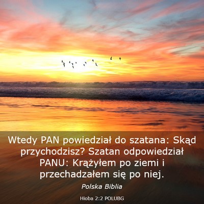 Picture 03 - Hioba 2:2 POLUBG - Wtedy PAN powiedział do szatana: Skąd - Bible Verse Picture