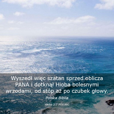 Picture 03 - Hioba 2:7 POLUBG - Wyszedł więc szatan sprzed oblicza PANA i - Bible Verse Picture