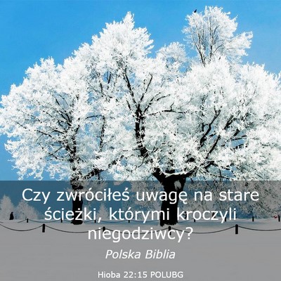 Picture 03 - Hioba 22:15 POLUBG - Czy zwróciłeś uwagę na stare ścieżki, - Bible Verse Picture