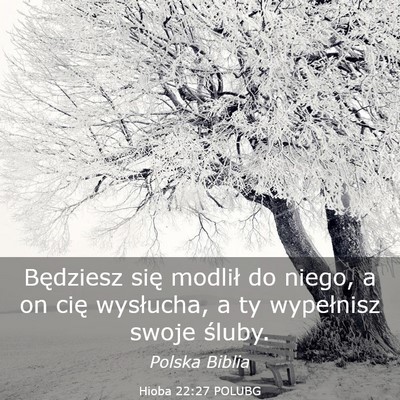 Picture 03 - Hioba 22:27 POLUBG - Będziesz się modlił do niego, a on cię - Bible Verse Picture