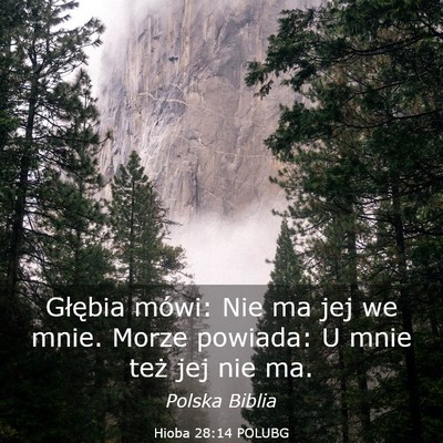 Picture 03 - Hioba 28:14 POLUBG - Głębia mówi: Nie ma jej we mnie. Morze - Bible Verse Picture