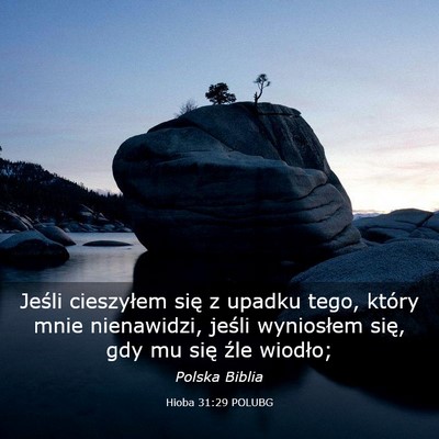 Picture 03 - Hioba 31:29 POLUBG - Jeśli cieszyłem się z upadku tego, który mnie - Bible Verse Picture