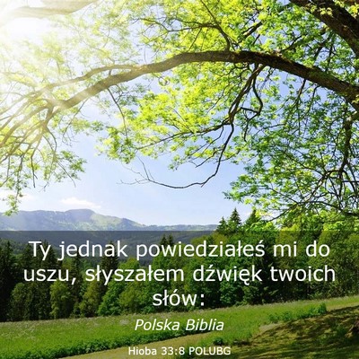 Picture 03 - Hioba 33:8 POLUBG - Ty jednak powiedziałeś mi do uszu, słyszałem - Bible Verse Picture
