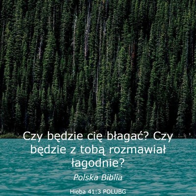 Picture 03 - Hioba 41:3 POLUBG - Czy będzie cię błagać? Czy będzie z tobą - Bible Verse Picture