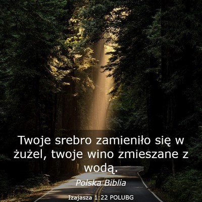 Picture 03 - Izajasza 1:22 POLUBG - Twoje srebro zamieniło się w żużel, twoje - Bible Verse Picture