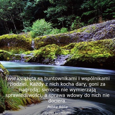 Picture 03 - Izajasza 1:23 POLUBG - Twoi książęta są buntownikami i wspólnikami - Bible Verse Picture