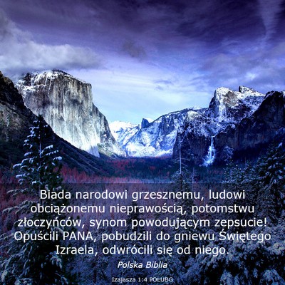 Picture 03 - Izajasza 1:4 POLUBG - Biada narodowi grzesznemu, ludowi obciążonemu - Bible Verse Picture