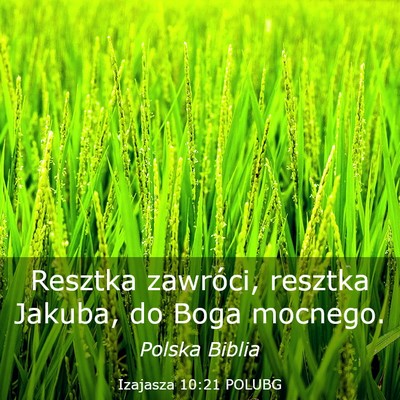 Picture 03 - Izajasza 10:21 POLUBG - Resztka zawróci, resztka Jakuba, do Boga - Bible Verse Picture