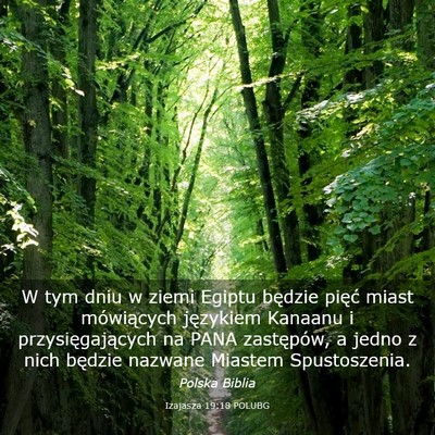 Picture 03 - Izajasza 19:18 POLUBG - W tym dniu w ziemi Egiptu będzie pięć miast - Bible Verse Picture
