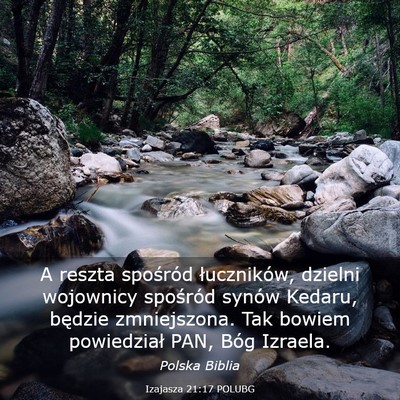 Picture 03 - Izajasza 21:17 POLUBG - A reszta spośród łuczników, dzielni wojownicy - Bible Verse Picture