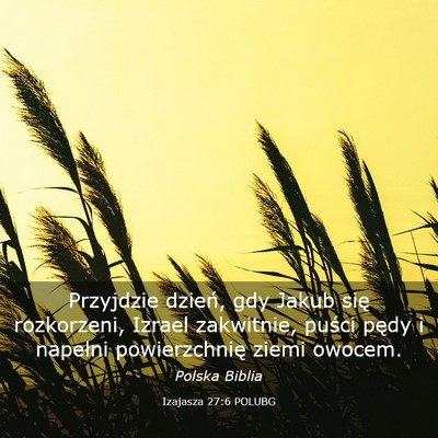 Picture 03 - Izajasza 27:6 POLUBG - Przyjdzie dzień, gdy Jakub się rozkorzeni, - Bible Verse Picture