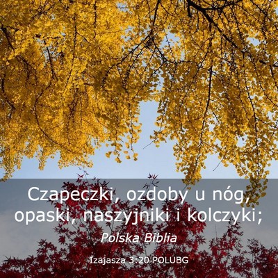 Picture 03 - Izajasza 3:20 POLUBG - Czapeczki, ozdoby u nóg, opaski, naszyjniki i - Bible Verse Picture