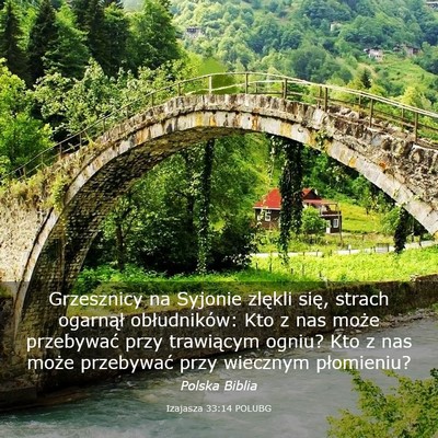 Picture 03 - Izajasza 33:14 POLUBG - Grzesznicy na Syjonie zlękli się, strach - Bible Verse Picture
