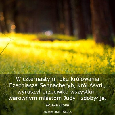 Picture 03 - Izajasza 36:1 POLUBG - W czternastym roku królowania Ezechiasza - Bible Verse Picture