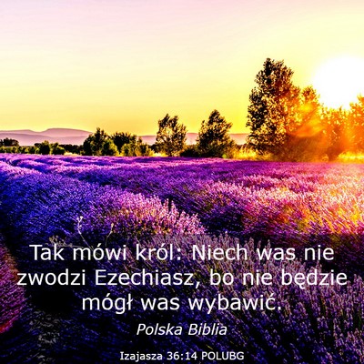 Picture 03 - Izajasza 36:14 POLUBG - Tak mówi król: Niech was nie zwodzi Ezechiasz, - Bible Verse Picture