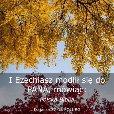 Picture 03 - Izajasza 37:15 POLUBG - I Ezechiasz modlił się do PANA, - Bible Verse Picture