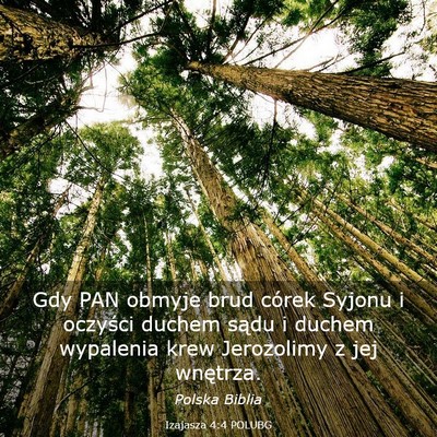 Picture 03 - Izajasza 4:4 POLUBG - Gdy PAN obmyje brud córek Syjonu i oczyści - Bible Verse Picture
