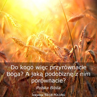 Picture 03 - Izajasza 40:18 POLUBG - Do kogo więc przyrównacie Boga? A jaką - Bible Verse Picture