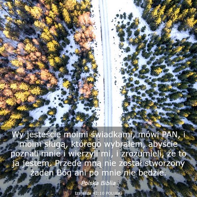 Picture 03 - Izajasza 43:10 POLUBG - Wy jesteście moimi świadkami, mówi PAN, i moim - Bible Verse Picture